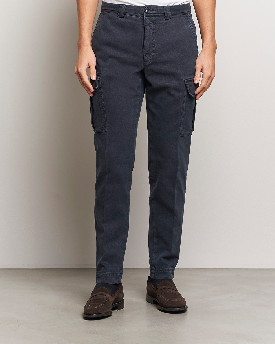 Herre | Bukser | Incotex | Slim Fit Cargo Pants Navy