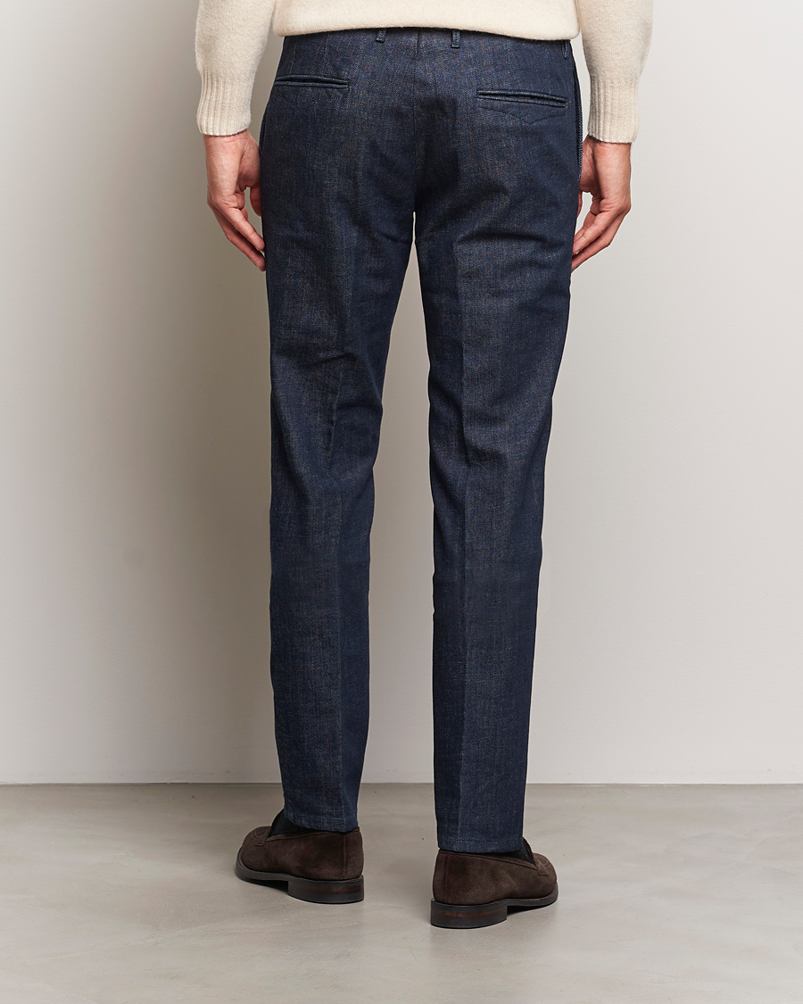 Herre | Bukser | Incotex | Slim Fit Denim Slacks Dark Blue