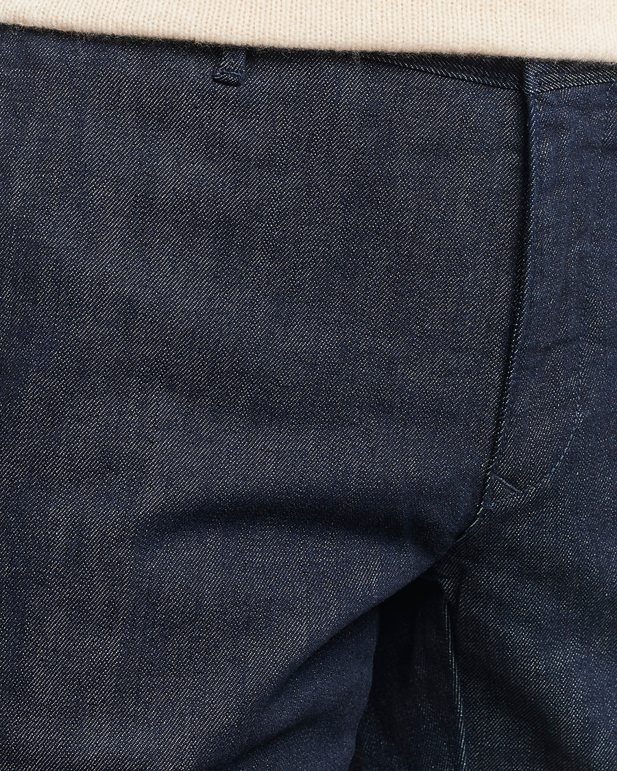 Herre | Bukser | Incotex | Slim Fit Denim Slacks Dark Blue