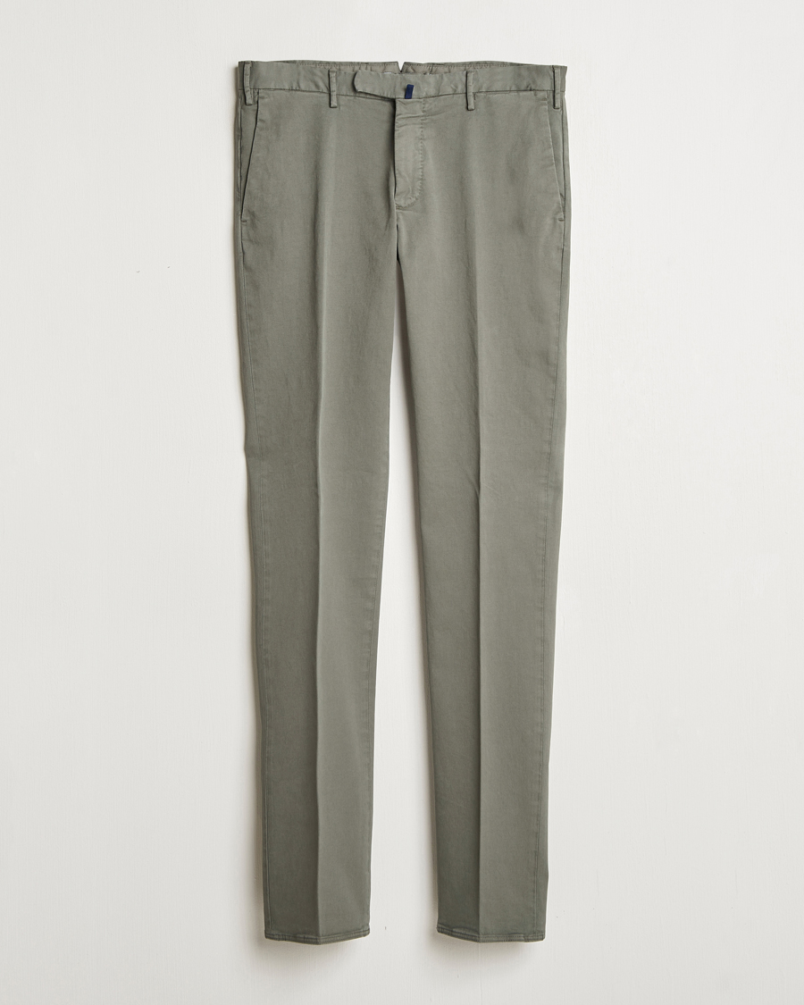 Herre | Bukser | Incotex | Slim Fit Cotton Stretch Chinos Dark Green