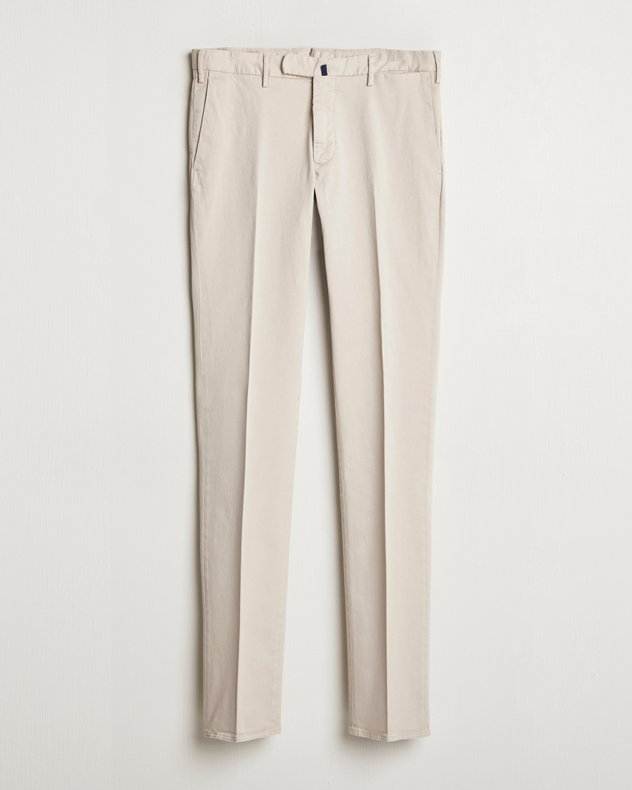 Herre | Bukser | Incotex | Slim Fit Cotton Stretch Chinos Light Beige
