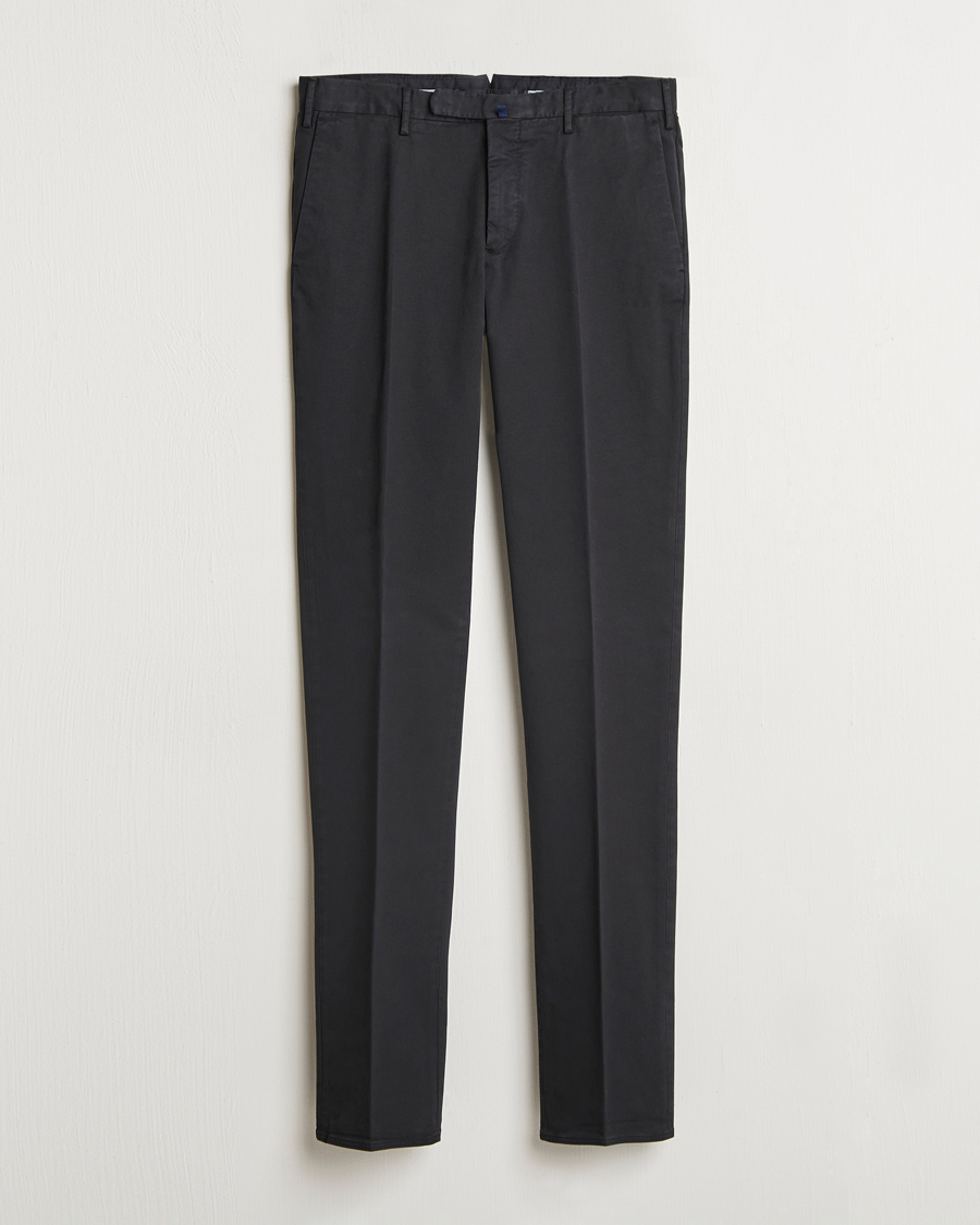 Herre | Bukser | Incotex | Slim Fit Cotton Stretch Chinos Black