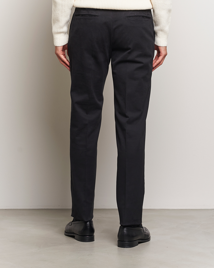 Herre | Bukser | Incotex | Slim Fit Cotton Stretch Chinos Black