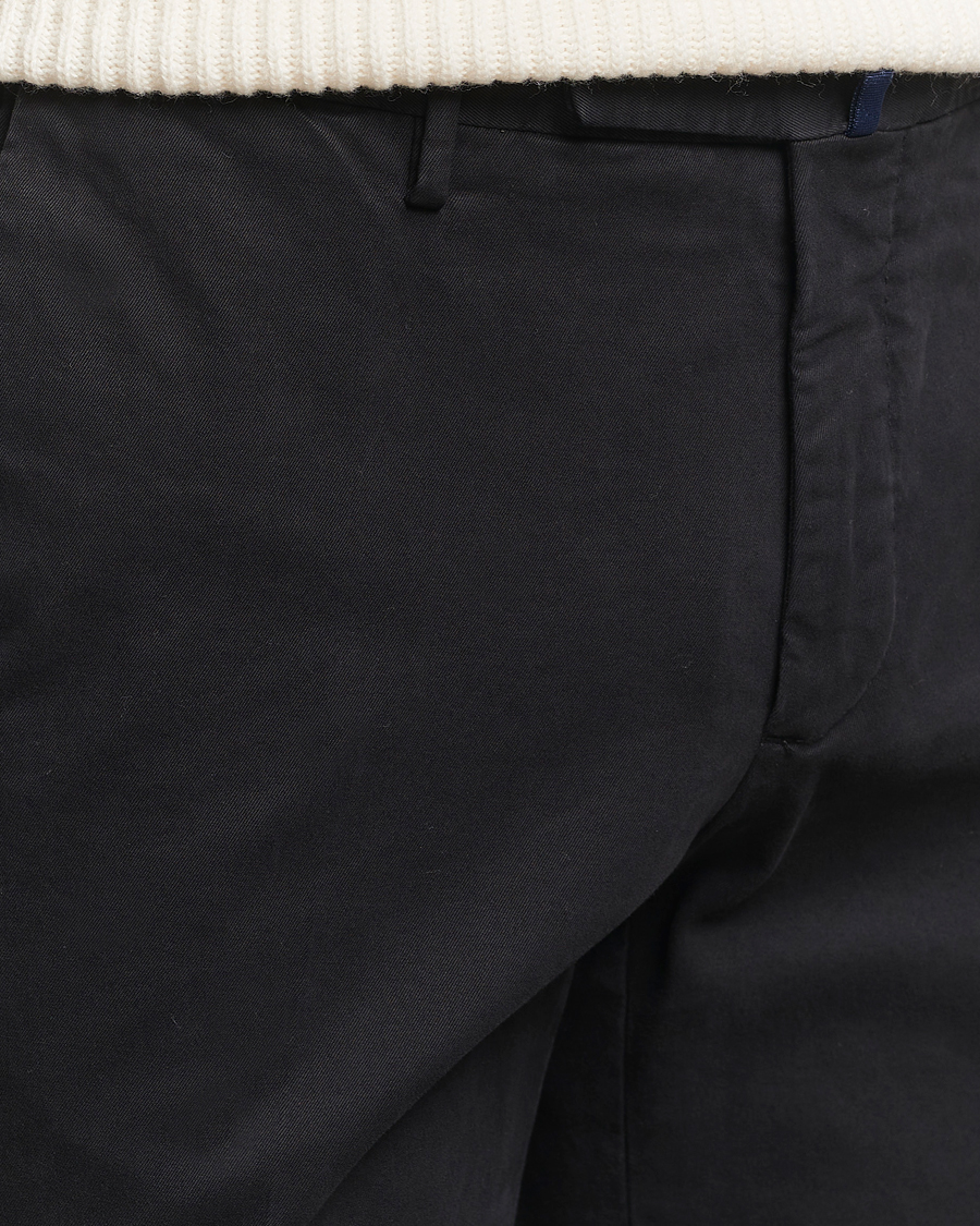 Herre | Bukser | Incotex | Slim Fit Cotton Stretch Chinos Black