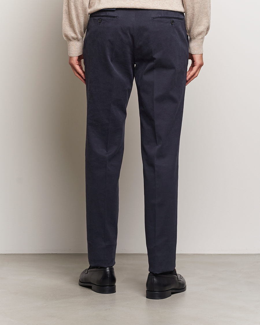 Herre | Bukser | Incotex | Regular Fit Cotton Stretch Chinos Navy