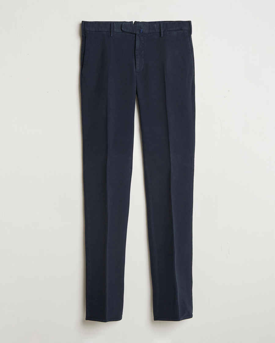 Herre | Bukser | Incotex | Slim Fit Luxury Moleskine Trousers Navy