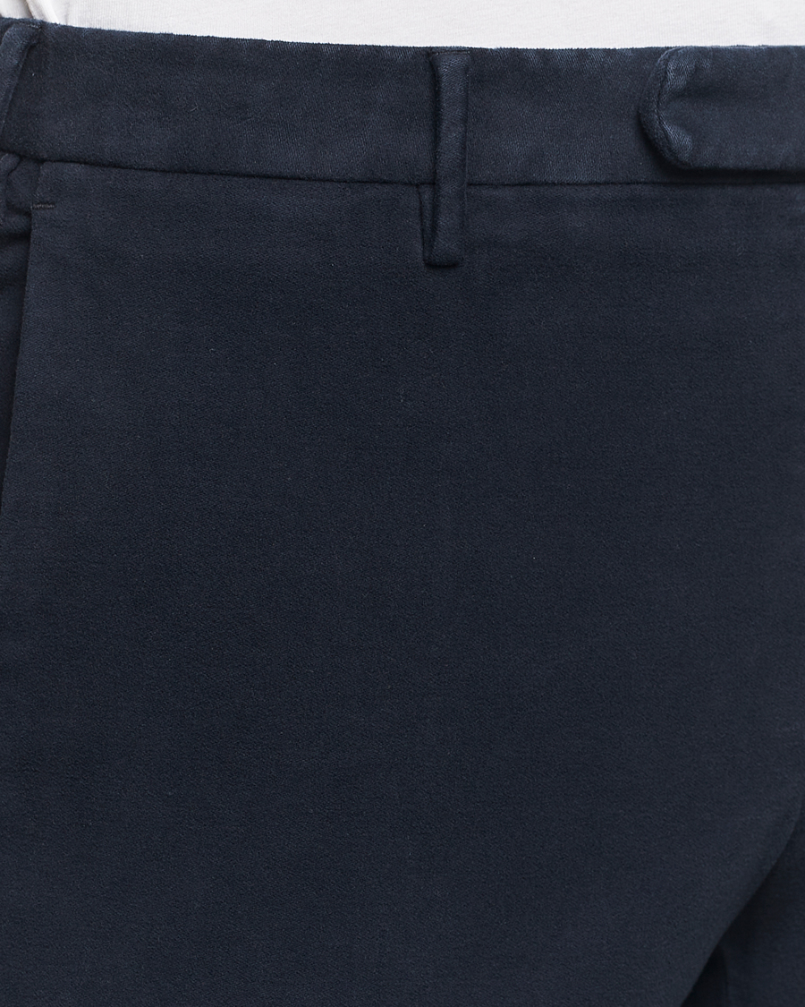 Herre | Bukser | Incotex | Slim Fit Luxury Moleskine Trousers Navy