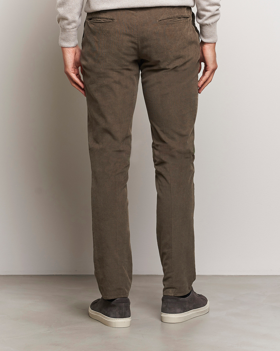 Herre | Bukser | Incotex | Slim Fit Baby Corduroy Trousers Brown