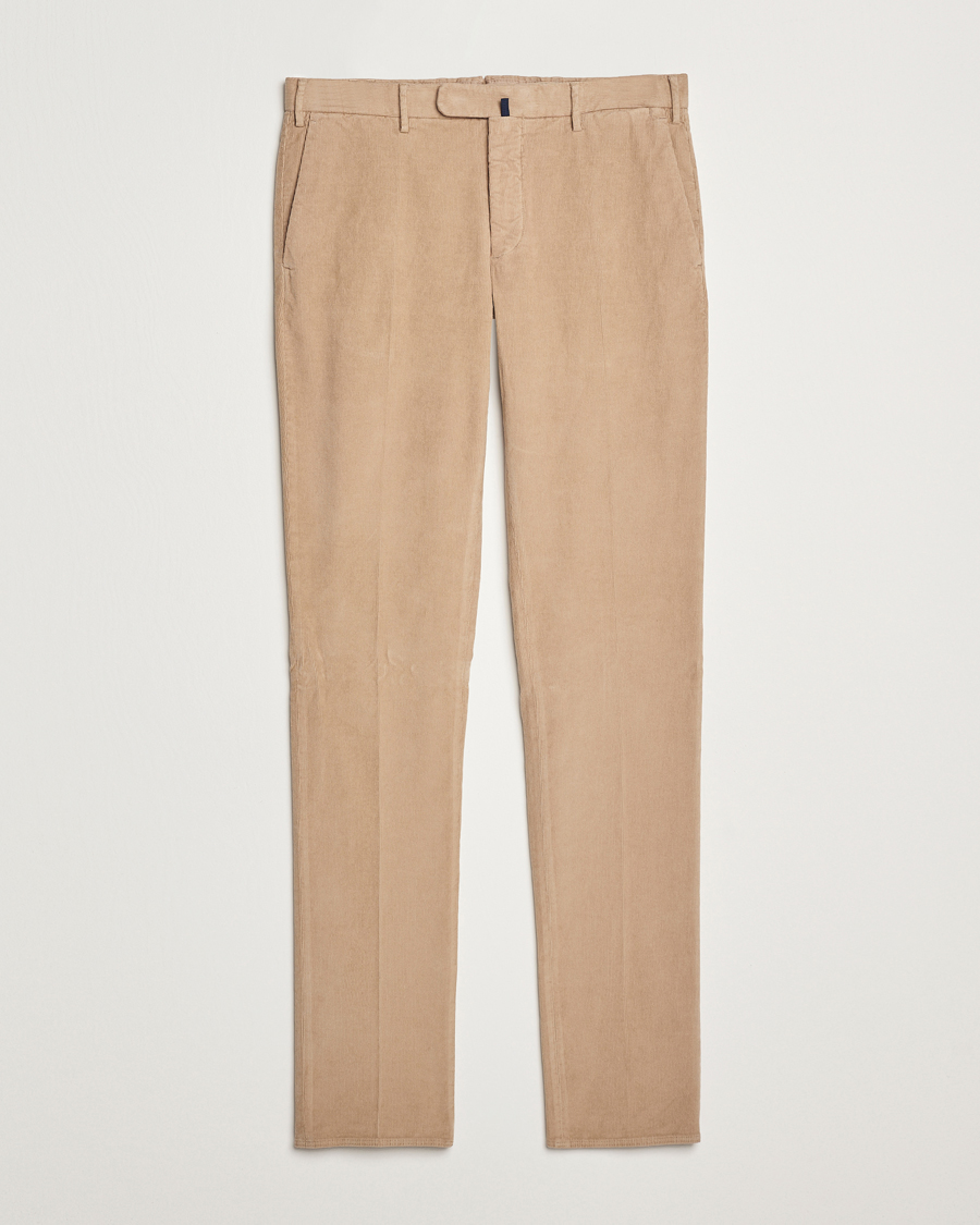 Herre | Bukser | Incotex | Slim Fit Baby Corduroy Trousers Beige