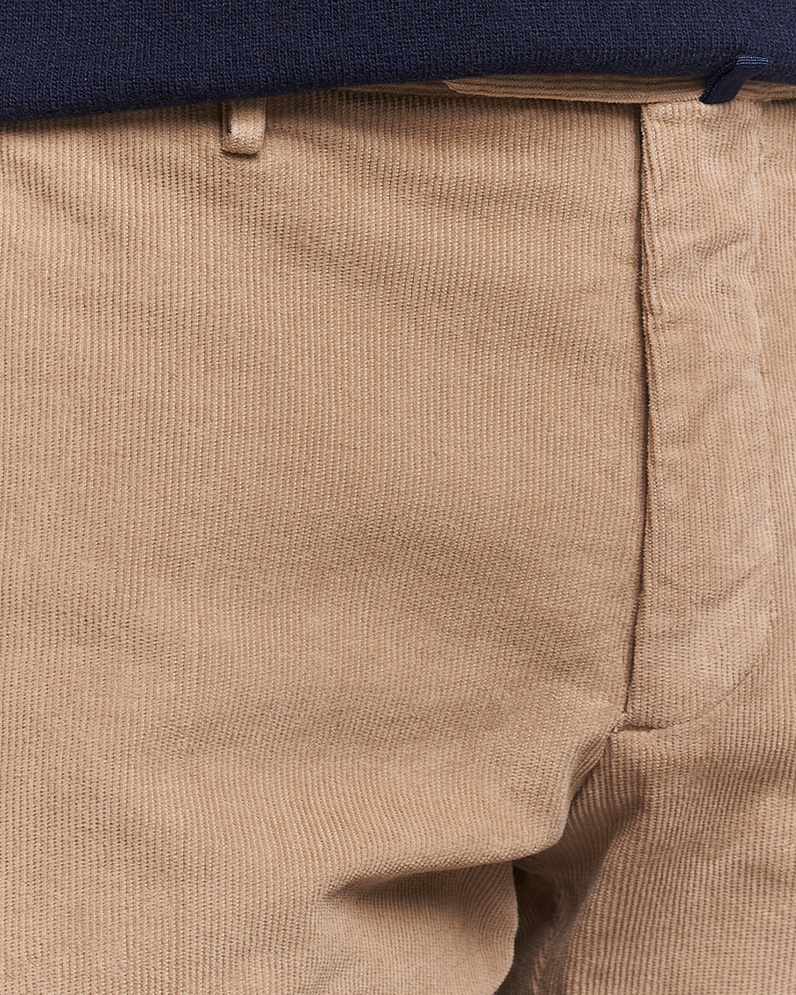 Herre | Bukser | Incotex | Slim Fit Baby Corduroy Trousers Beige