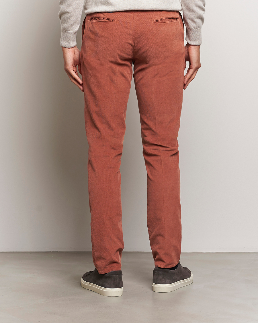 Herre | Bukser | Incotex | Slim Fit Baby Corduroy Trousers Vintage Red