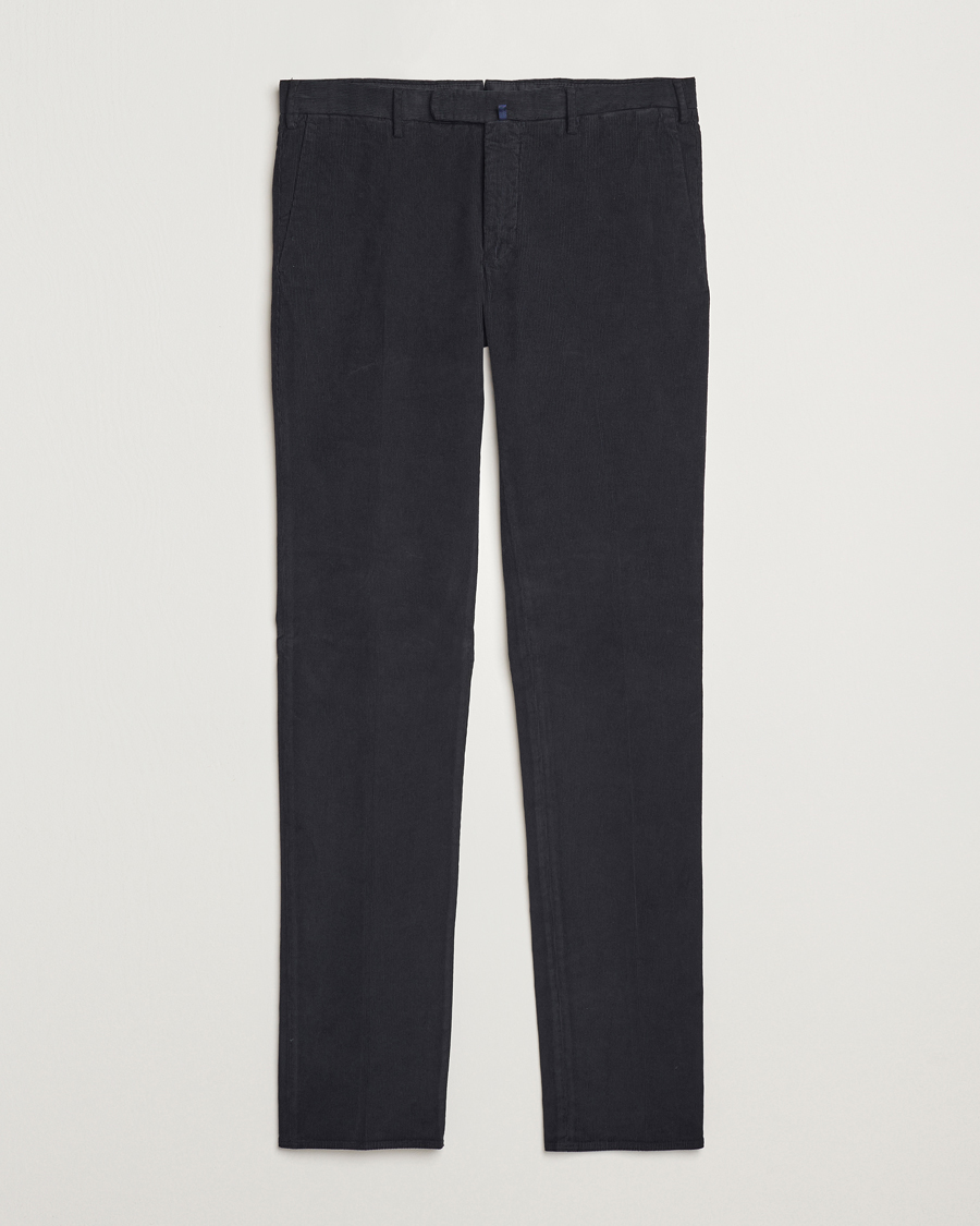 Herre | Bukser | Incotex | Slim Fit Baby Corduroy Trousers Navy