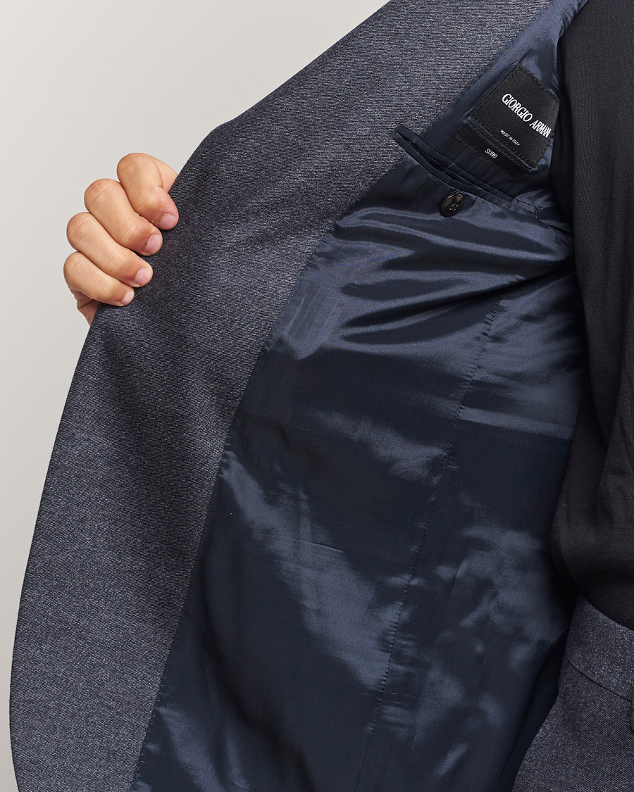 Herre | Dresser | Giorgio Armani | Soho Wool/Cashmere Flannel Suit Navy Melange