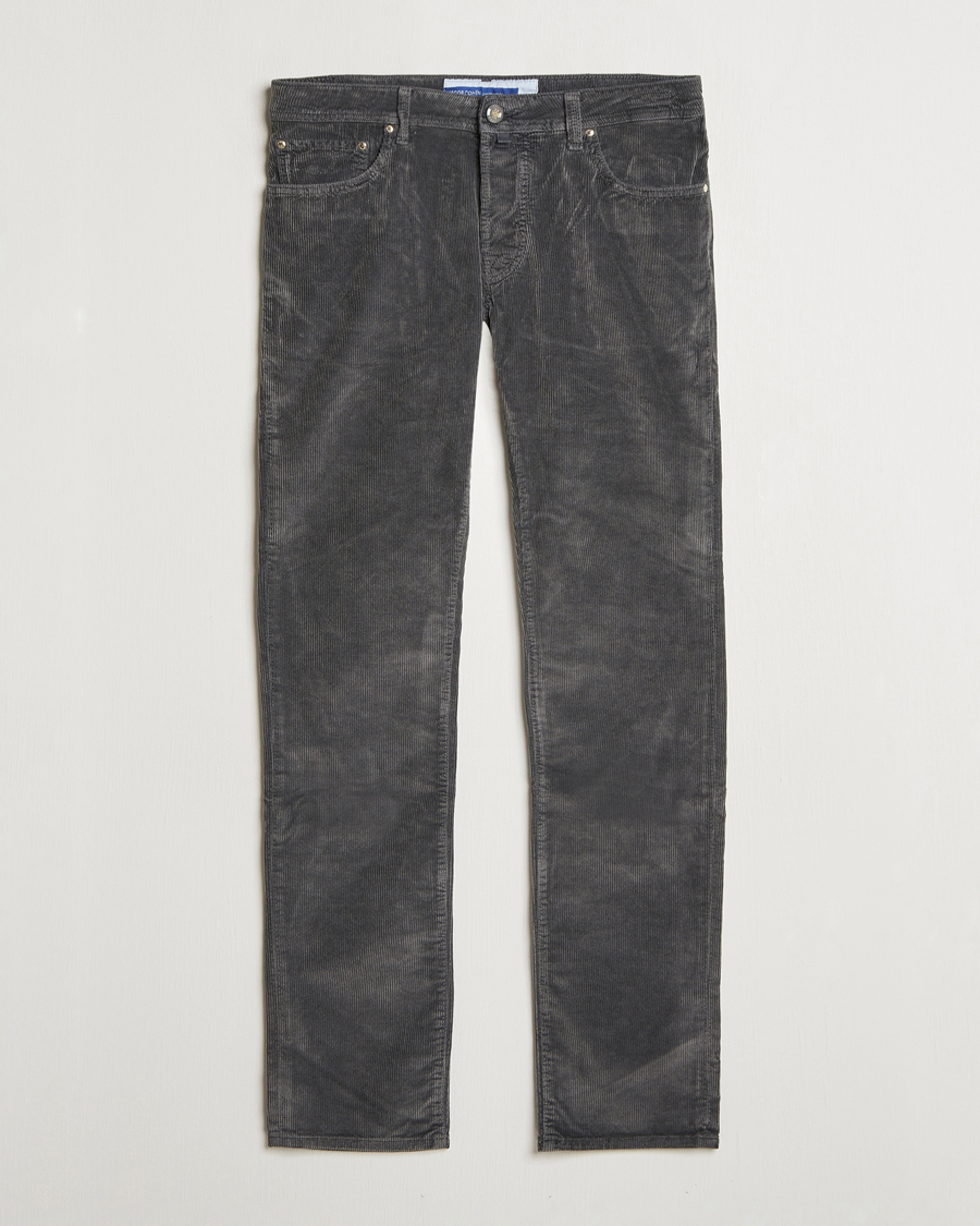 Herre | Bukser | Jacob Cohën | Bard 5-Pocket Medium Corduroy Trousers Grey