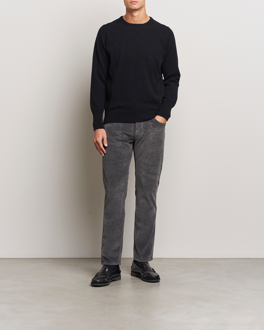 Herre | Bukser | Jacob Cohën | Bard 5-Pocket Medium Corduroy Trousers Grey