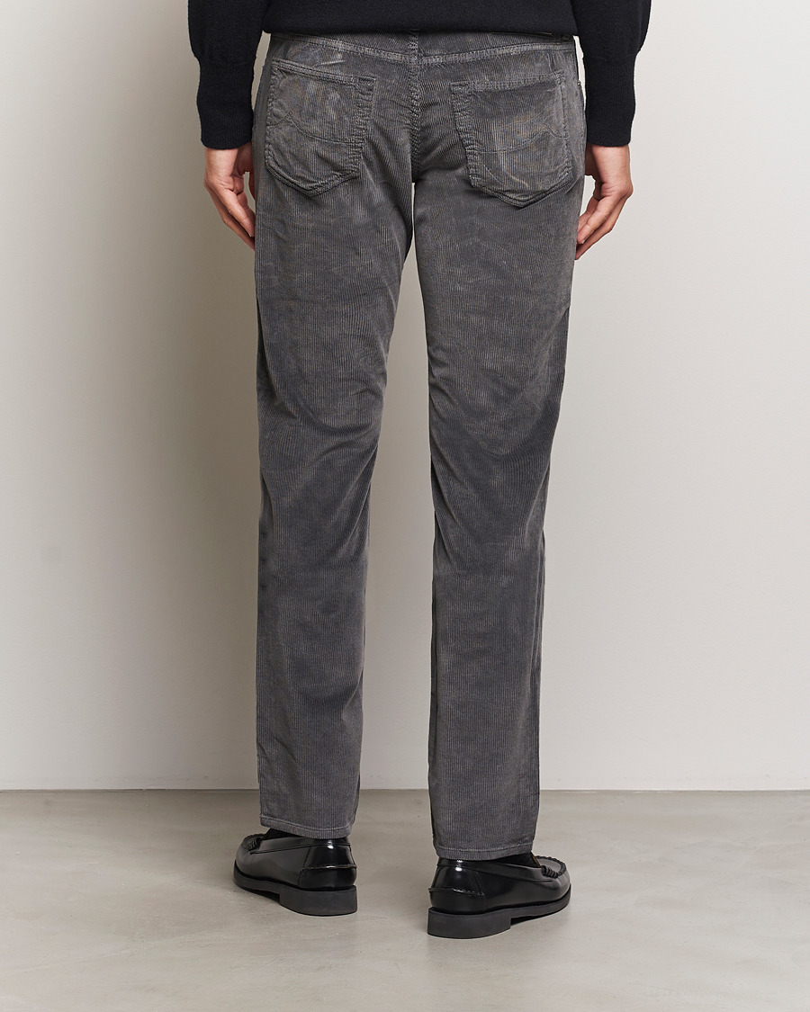 Herre | Bukser | Jacob Cohën | Bard 5-Pocket Medium Corduroy Trousers Grey