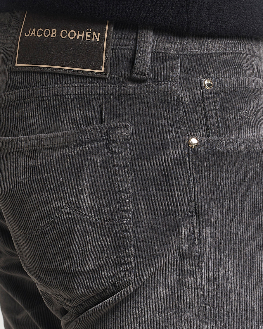 Herre | Bukser | Jacob Cohën | Bard 5-Pocket Medium Corduroy Trousers Grey