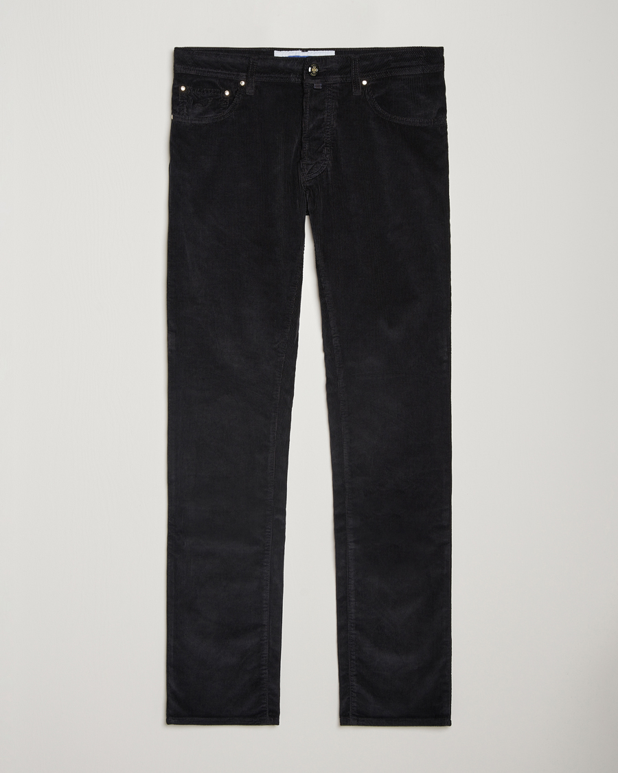 Herre | Bukser | Jacob Cohën | Bard 5-Pocket Medium Corduroy Trousers Black