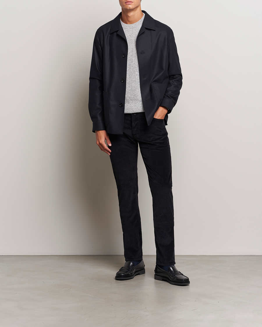 Herre | Bukser | Jacob Cohën | Bard 5-Pocket Medium Corduroy Trousers Black