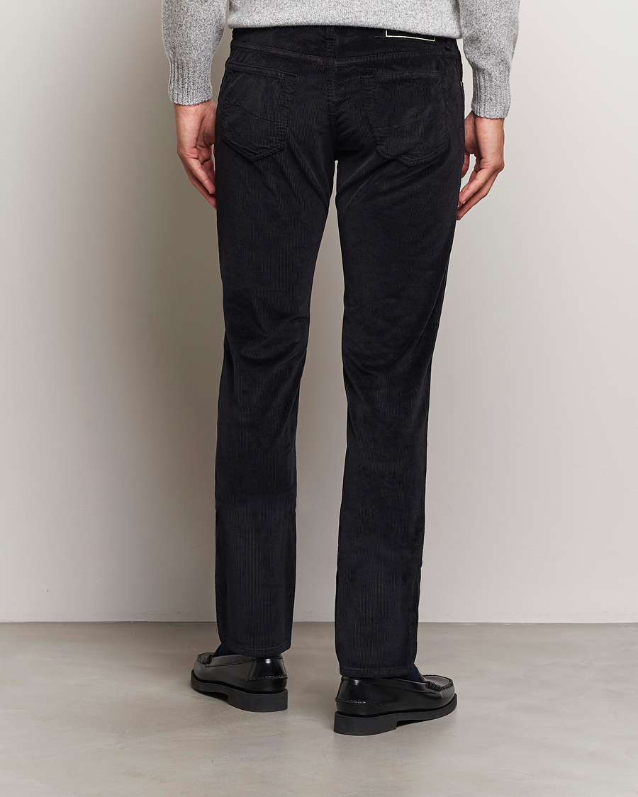 Herre | Bukser | Jacob Cohën | Bard 5-Pocket Medium Corduroy Trousers Black