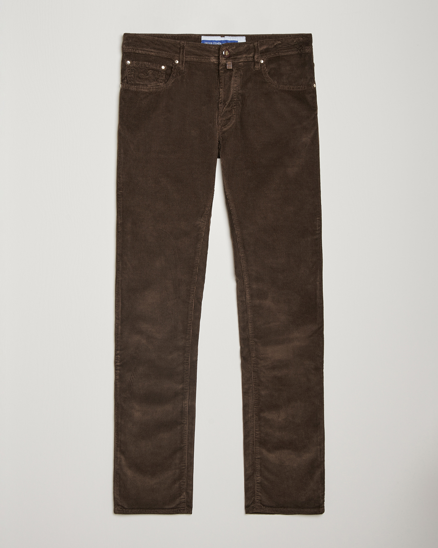 Herre | Bukser | Jacob Cohën | Bard 5-Pocket Medium Corduroy Trousers Brown
