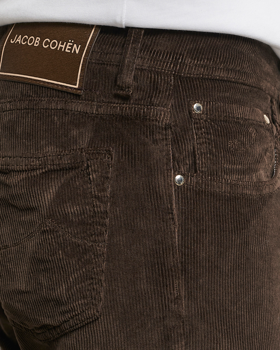 Herre | Bukser | Jacob Cohën | Bard 5-Pocket Medium Corduroy Trousers Brown