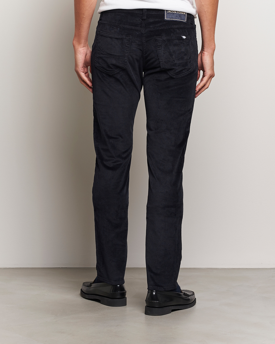 Herre | Bukser | Jacob Cohën | Bard 5-Pocket Medium Corduroy Trousers Navy