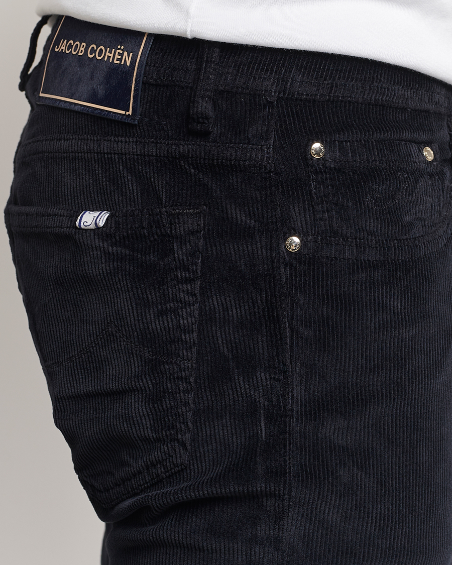 Herre | Bukser | Jacob Cohën | Bard 5-Pocket Medium Corduroy Trousers Navy