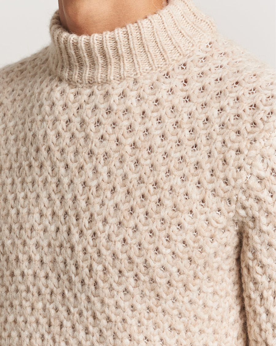 Herre | Gensere | Jacob Cohën | Loose Knit Alpaca/Wool Sweater Melange White