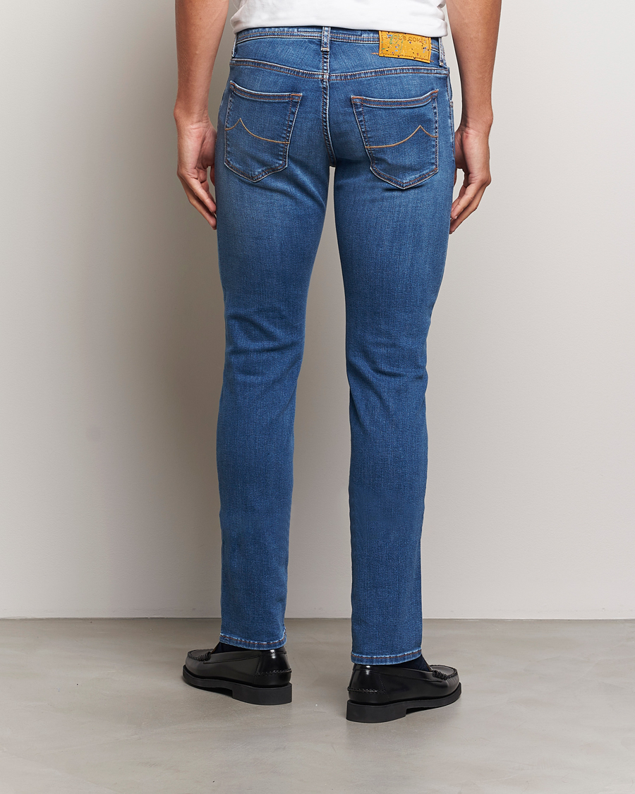 Herre | Jeans | Jacob Cohën | Nick Slim Fit Streatch Jeans Light Blue