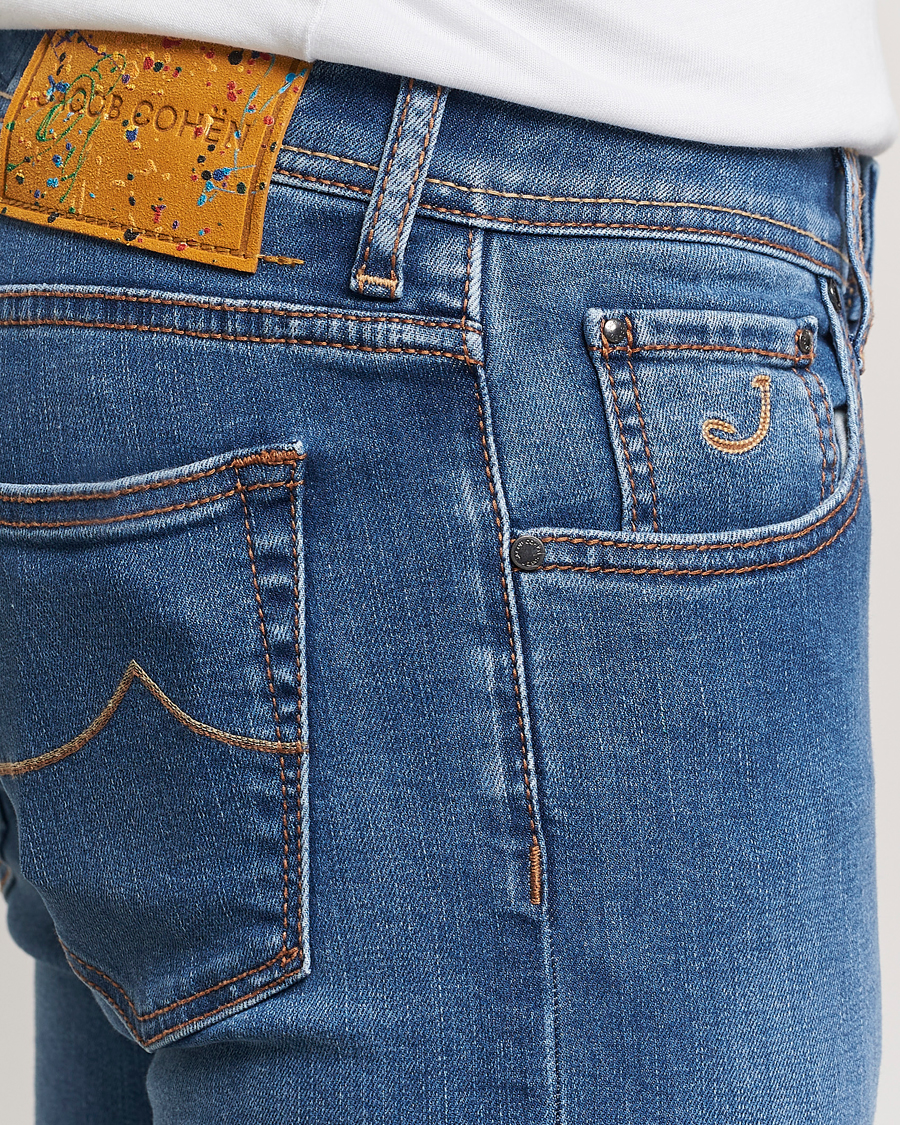 Herre | Jeans | Jacob Cohën | Nick Slim Fit Streatch Jeans Light Blue