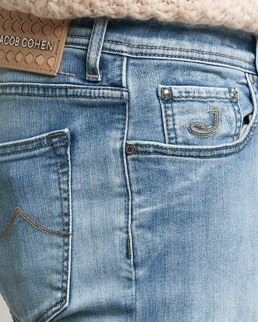 Herre | Jeans | Jacob Cohën | Bard Slim Fit Streatch Jeans Light Blue