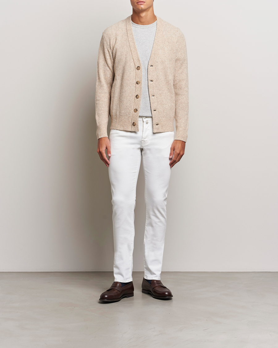 Herre | Jeans | Jacob Cohën | Nick Slim Fit Streatch Jeans White