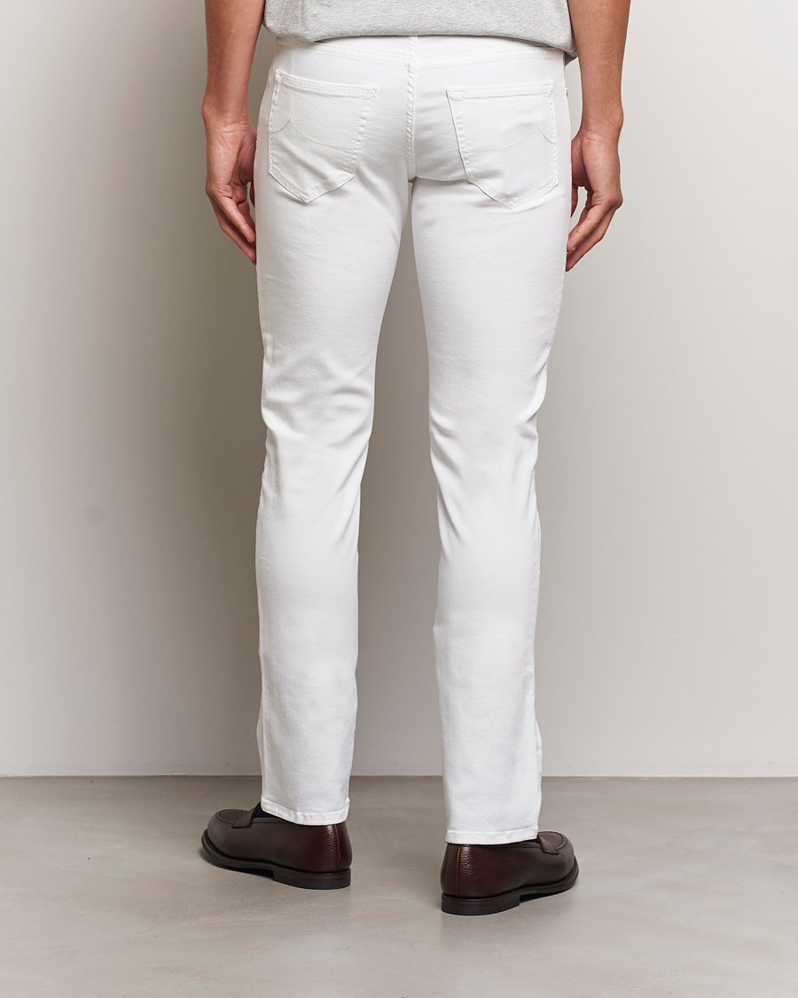 Herre | Jeans | Jacob Cohën | Nick Slim Fit Streatch Jeans White