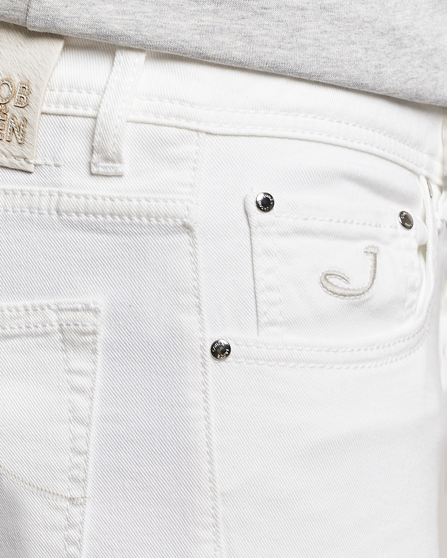 Herre | Jeans | Jacob Cohën | Nick Slim Fit Streatch Jeans White