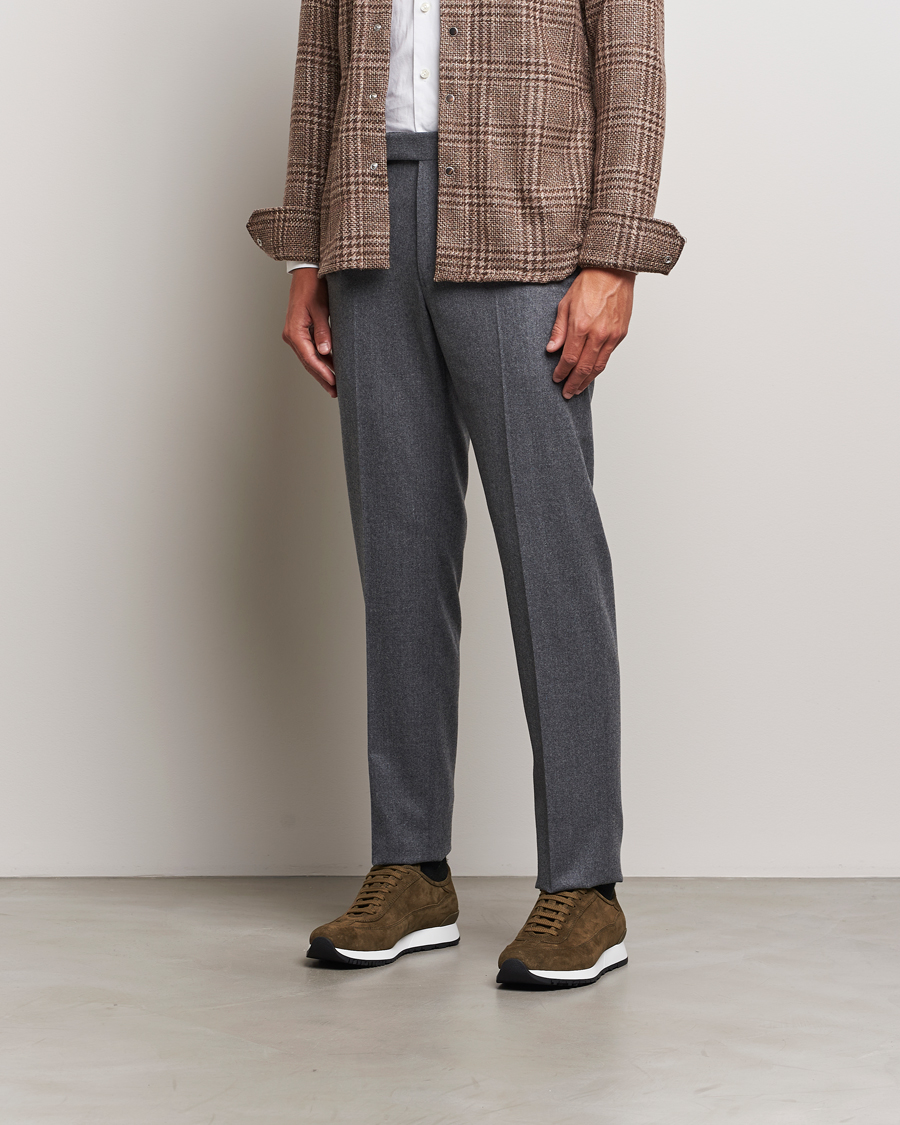 Herre | John Lobb Foundry Running Sneakers Olive Suede | John Lobb | Foundry Running Sneakers Olive Suede