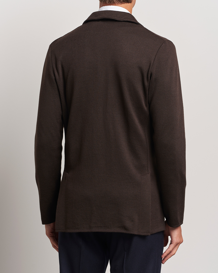 Herre | Dressjakker | Lardini | Knitted Wool Blazer Brown