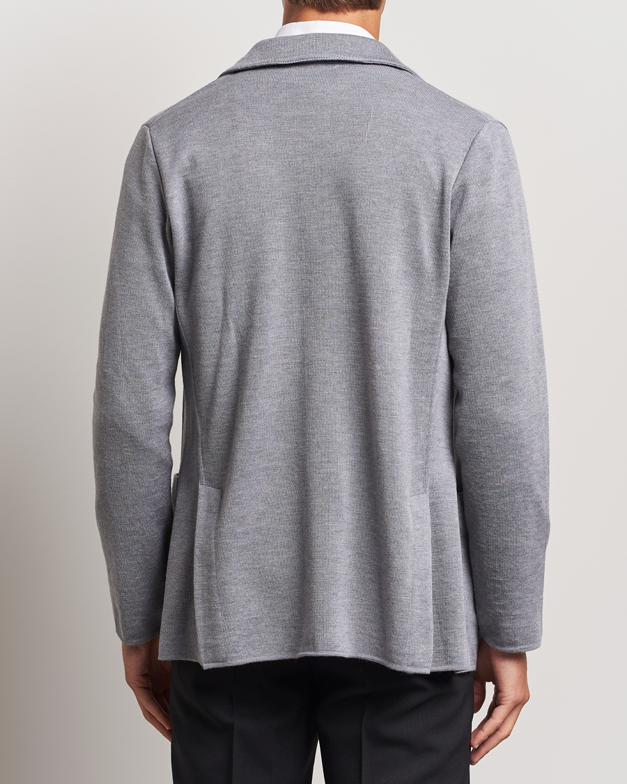 Herre | Dressjakker | Lardini | Knitted Wool Blazer Grey