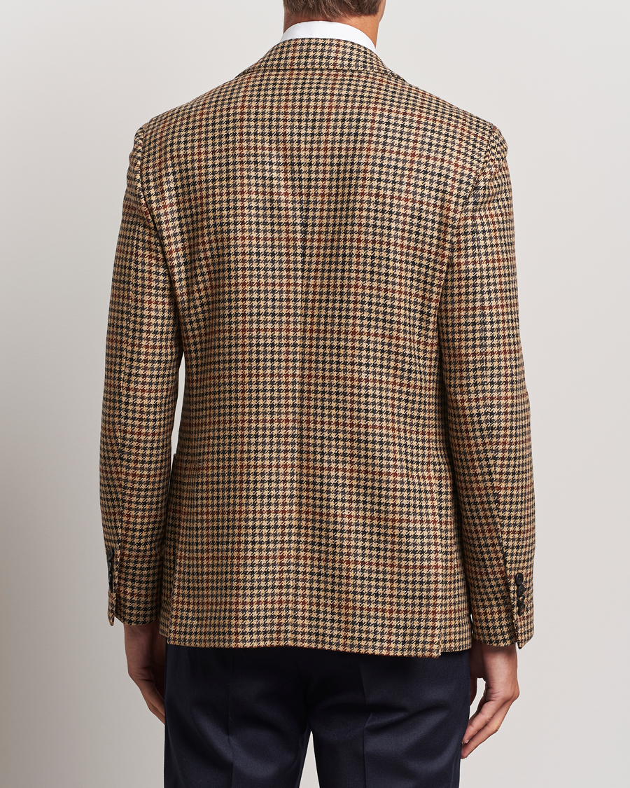 Herre | Dressjakker | Lardini | Checked Wool/Cashmere Blazer Beige/Brown