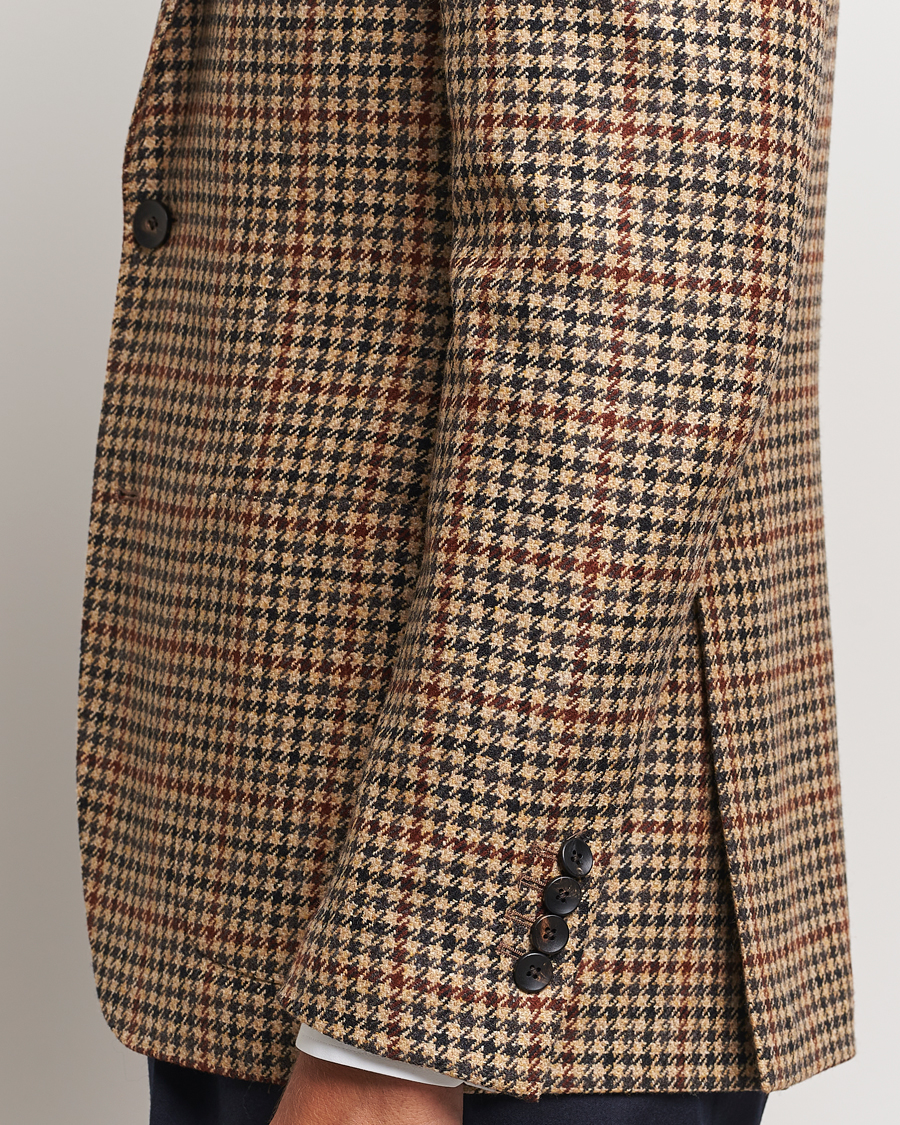 Herre | Dressjakker | Lardini | Checked Wool/Cashmere Blazer Beige/Brown