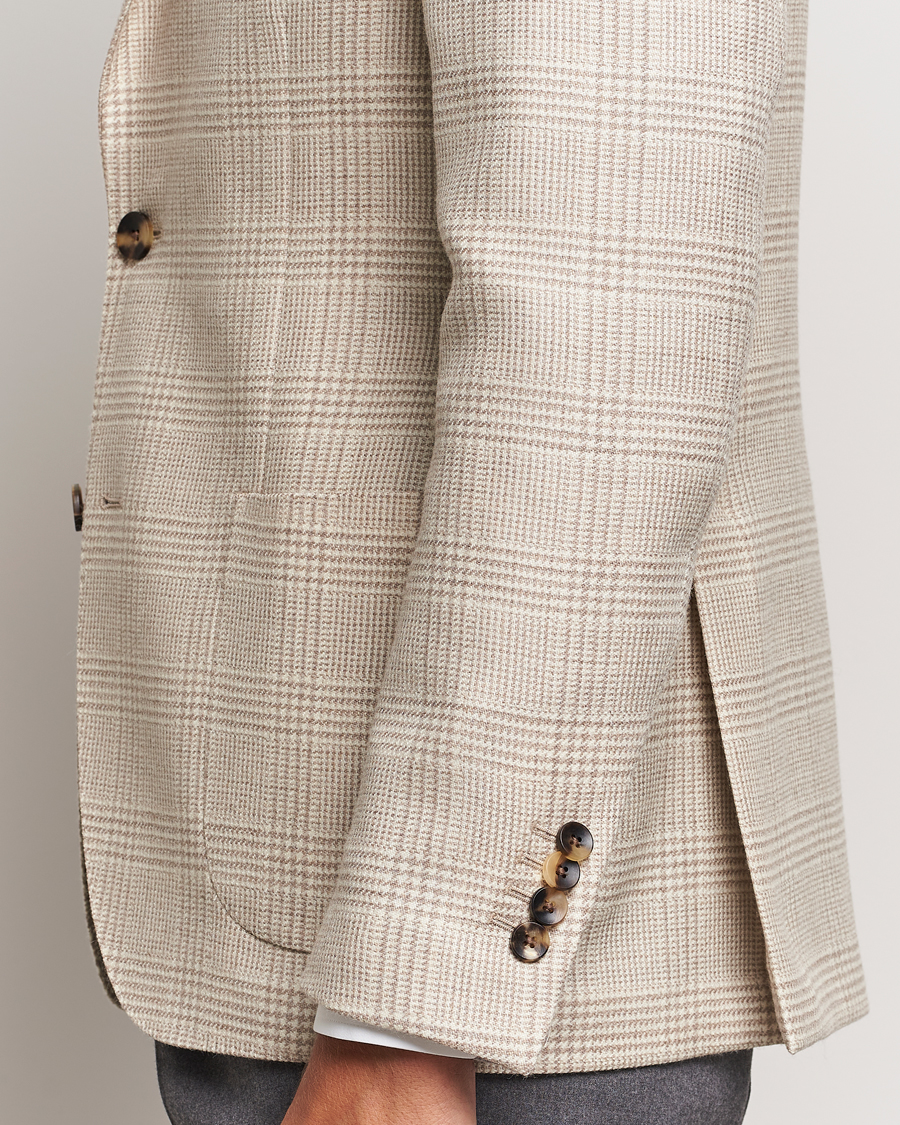 Herre | Dressjakker | Lardini | Prince of Wales Wool Blazer Light Beige
