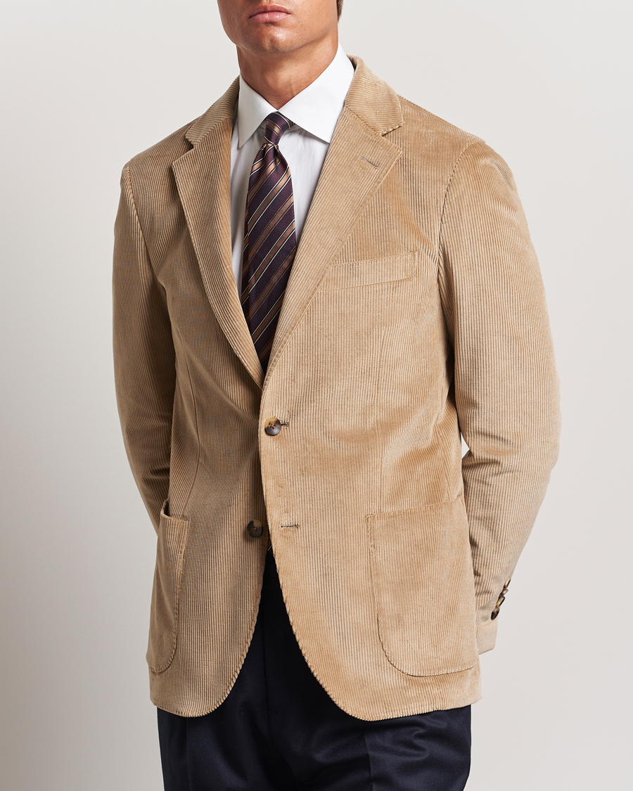 Herre | Dressjakker | Lardini | Corduroy Blazer Beige