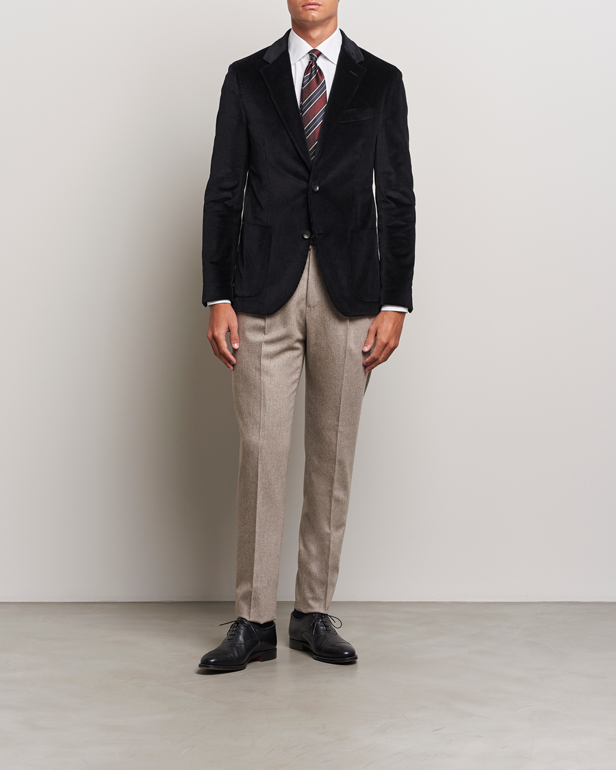 Herre | Dressjakker | Lardini | Corduroy Blazer Black