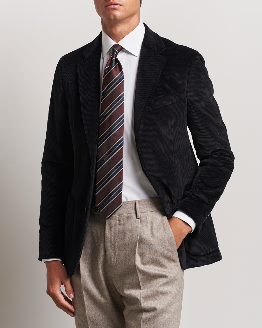 Herre | Dressjakker | Lardini | Corduroy Blazer Black
