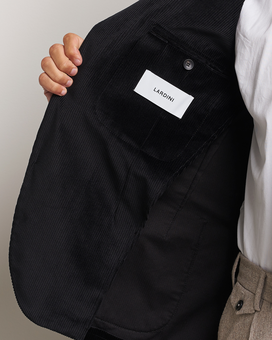 Herre | Dressjakker | Lardini | Corduroy Blazer Black