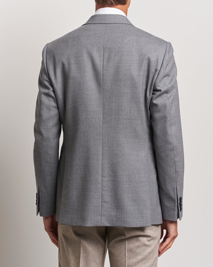 Herre | Dressjakker | Lardini | Wool Flannel Blazer Light Grey