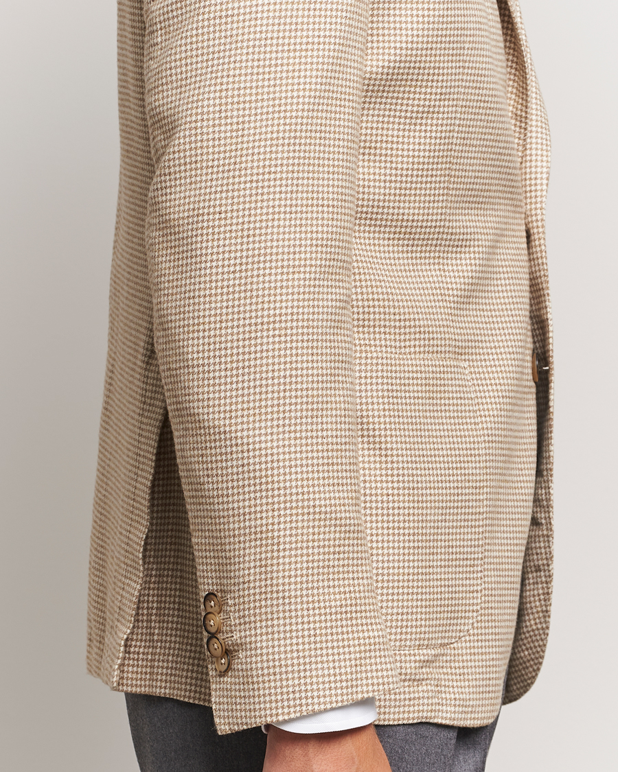 Herre | Dressjakker | L.B.M. 1911 | Jack Regular Houndstooth Blazer Beige