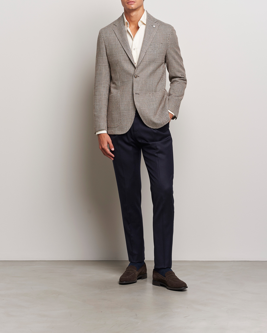 Herre | Dressjakker | L.B.M. 1911 | Jack Regular Prince of Wales Blazer Olive