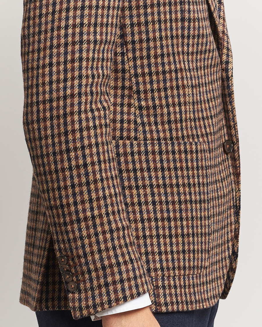 Herre | Dressjakker | L.B.M. 1911 | Jack Regular Small Check Wool Blazer Brown