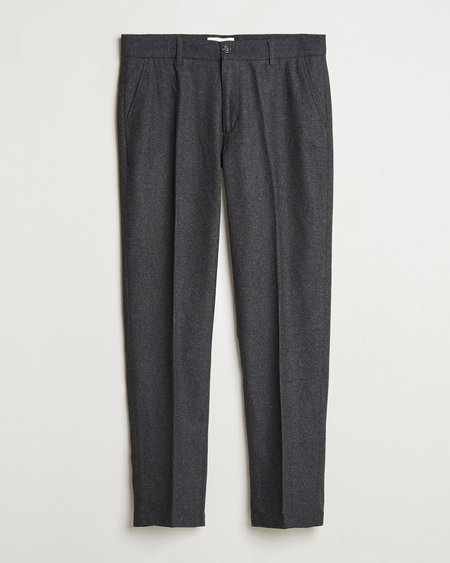 Herre | Bukser | LES DEUX | Como Reg Wool Pants Charcoal Melange